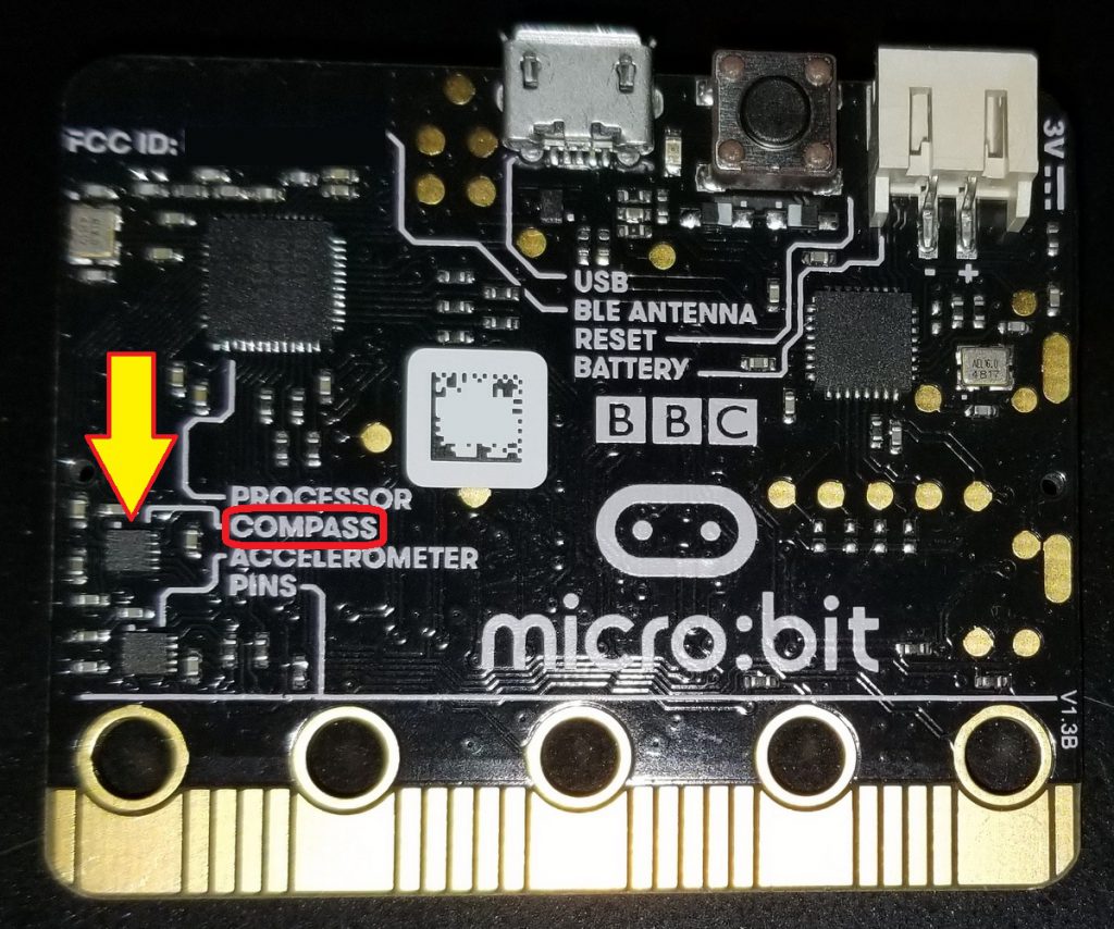 Microbit Simple Compass Circuits and Code